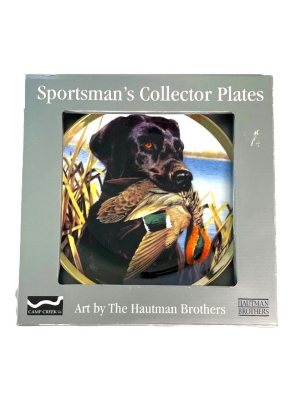 Hautman Brothers Sportsman's Collection 8" Plate Camp Creek Lab with Teal 2002